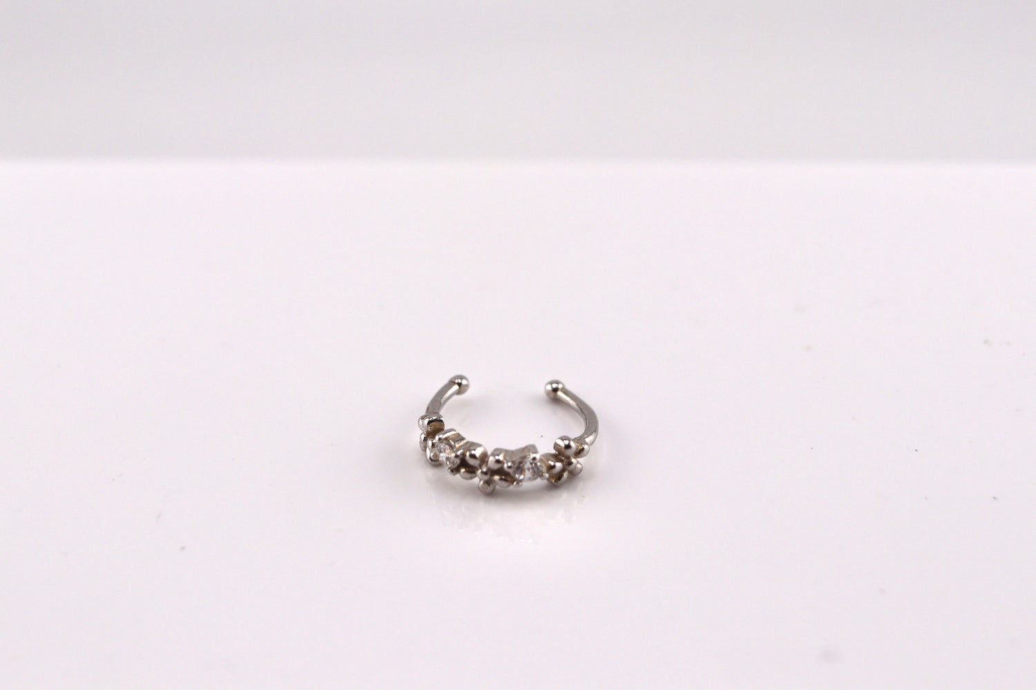 Silver Diamond Ear Cuff