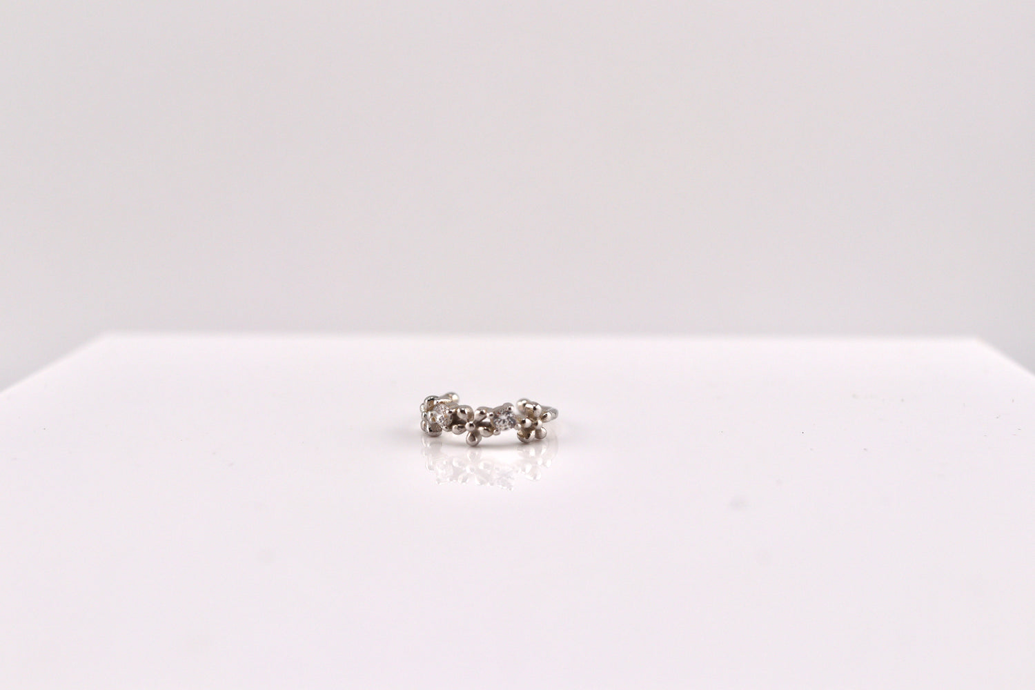 Silver Diamond Ear Cuff