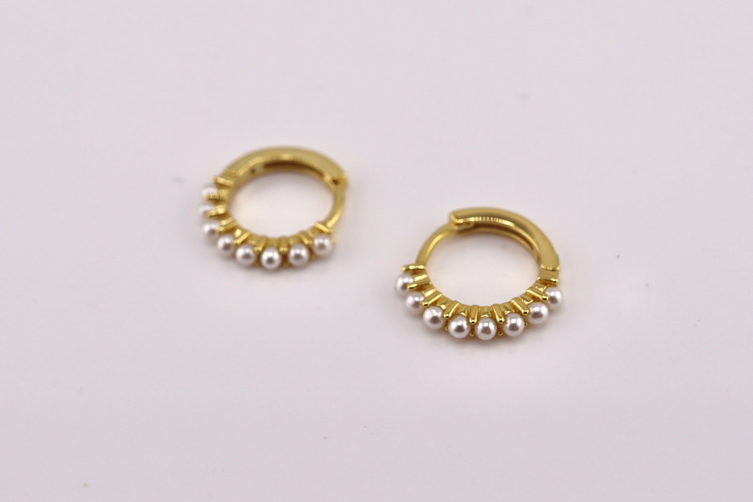 Elizabeth Small Pearl Hoop Earrings