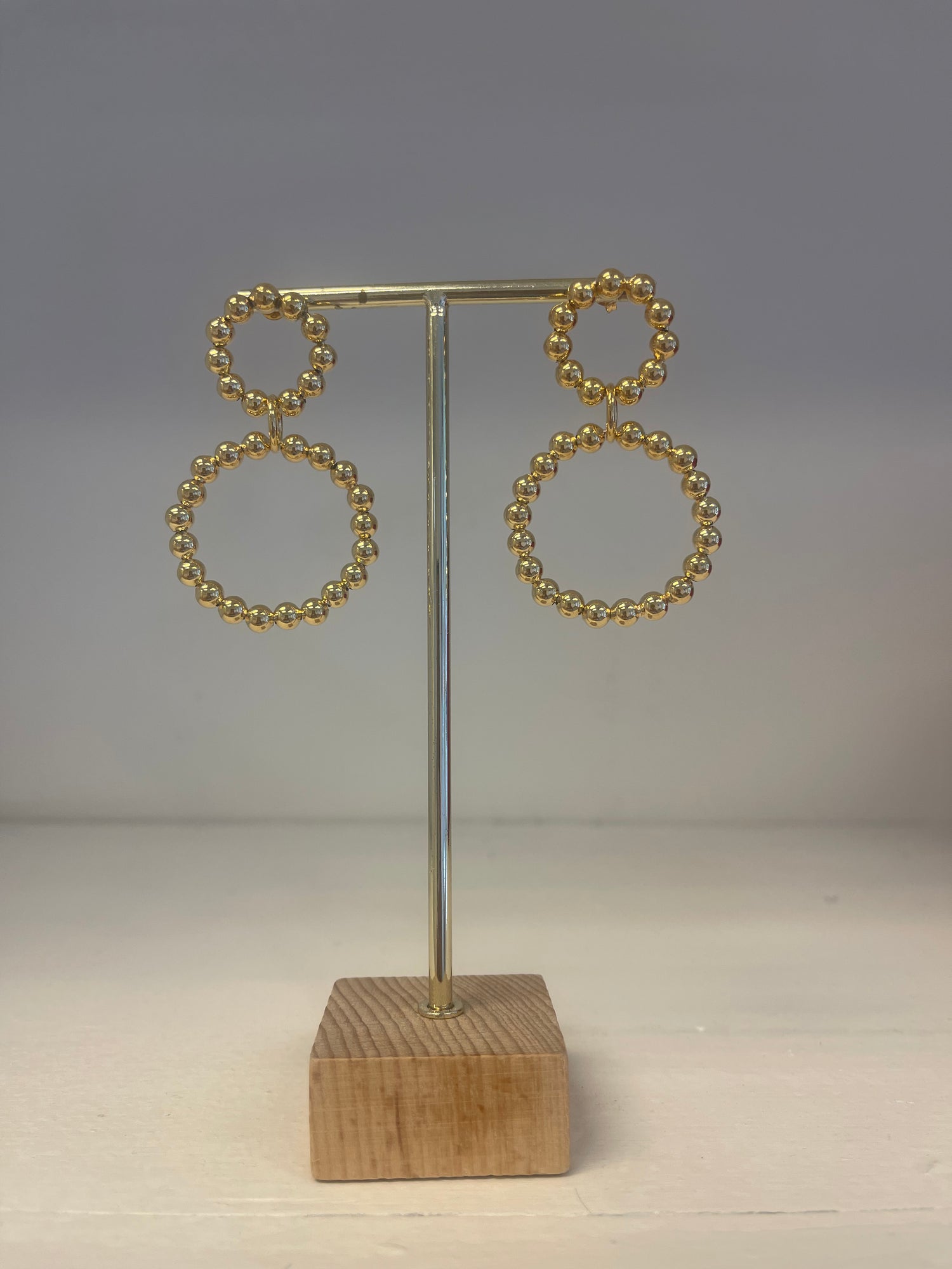 Empire Textured Hoop Earrings